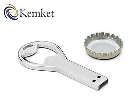 Picture of Kemket Bottle Opener Key Chain USB 2.0 Memory Flash Stick Pen Drive 64GB