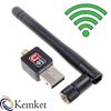 Picture of Kemket WiFi USB Adapter- 300 mbps, 150mbps with antenna/Wireless LAN/USB 2.0 Adaptor/Mini Dongle 802.IIN/SMA connection/works with PC + MAC | for Win 8/Win 7/OSx (150 Mbps)
