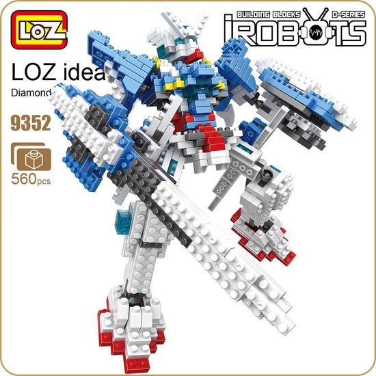Picture of LOZ Diamond Blocks Robot Super Heroes Japanese Anime Action Figures Character Kids Assembly Toys Educational Figurine Brick 9352