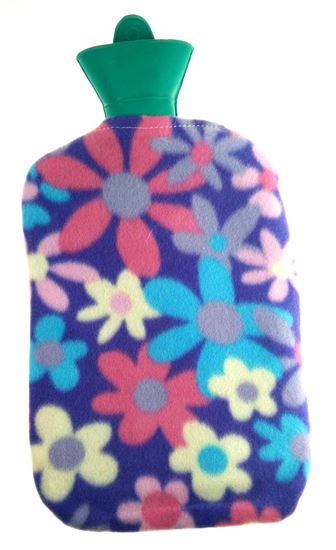 Picture of Hot water bag with fleece 2L PURPPLE FLOWER