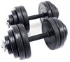 Picture of Kemket Dumbbell Set Kit Weights Training Gym Workout Fitness Body Building Home Muscle Training Bodybuilding- RubberCoated Iron Combination Dumbell 20 KG