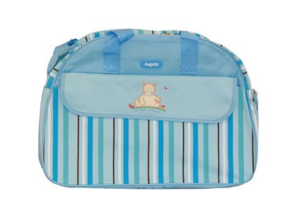 Picture of Baby Kingdom Angelo Strip Design Nappy Diaper Changing Bags Set Blue