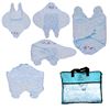 Picture of Baby Kingdom Cute Cartoon Shaped Multi-function Soft Fleece Baby Blanket Wrap Stroller Sleeping Bag Blue