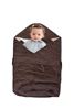 Picture of Newborn Baby Kid Super Soft Swaddle Blanket Wrap Hood Sleeping Bag Brown