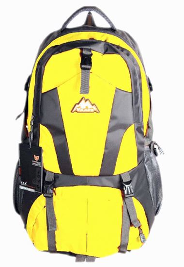 Picture of Men Travel Bags Waterproof Resin Mesh System Outdoor Camping Travel Hiking Backpacks Bag Yellow