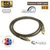 Picture of Kemket HDMI to HDMI Gold Plated Connectors High Speed Gold Premium Quality ZINK HDMI supports all HD ready devices and gadgets in Male to Male Zink HDMI Cable 2 Meter