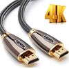 Picture of Kemket HDMI to HDMI Gold Plated Connectors High Speed Gold Premium Quality ZINK HDMI supports all HD ready devices and gadgets in Male to Male Zink HDMI Cable 2 Meter