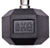 Picture of Kemket Rubber Hex Dumbbells Pair - 6kg Home Gym Fitness Exercise workout training 6kg
