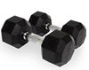 Picture of Kemket Rubber Hex Dumbbells Pair - 7kg Home Gym Fitness Exercise workout training 7kg