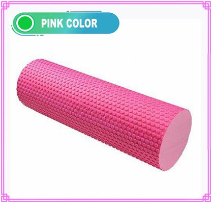 Picture of Yoga EVA Foam Roller 15cmx45cm - Yoga, Pilates, Fitness Routines, Rehabilitation Training, Stretching, Improving Core Muscles, Strength, Posture, Stability, Massage Therapy Pink