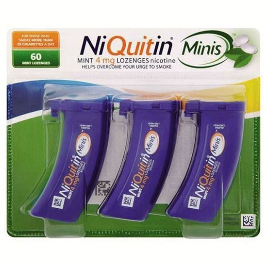 Picture of Niquitin Minis 4mg 60 Mint Lozenges