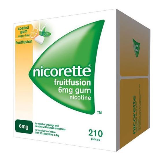 Picture of Nicorette 6mg Fruit Fusion Nicotine Gum 210 Pieces