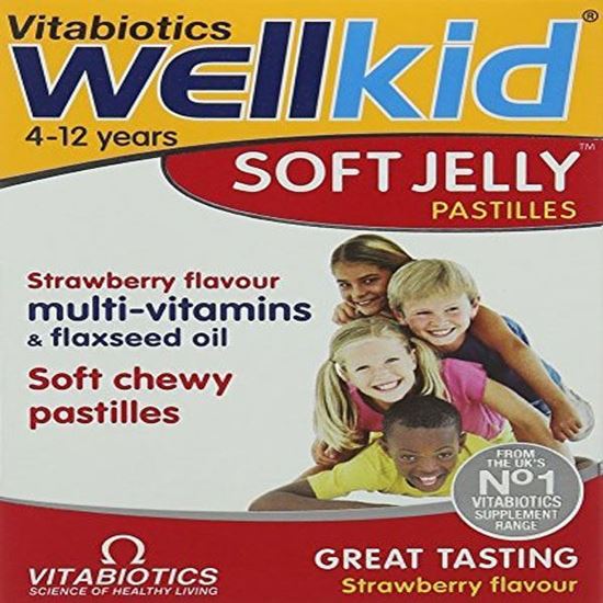 Picture of Vitabiotics Wellkid Soft Jelly Strawberry - 30 Pastilles
