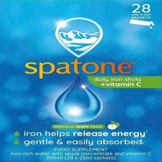 Picture of Spatone Liquid Iron Supplement Apple Flavour with Vitamin C, 28 Sachets x 25 ml