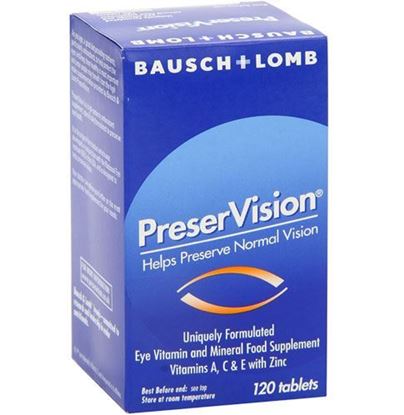 Picture of Baush&Lomb Preser Vision Multivitamin & Mineral 120 Tablets.