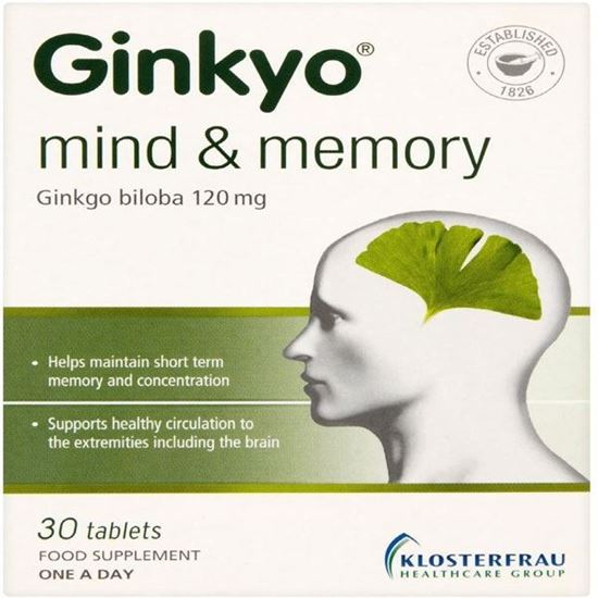 Picture of Ginkyo Mind & Memory One-a-day 120mg 30 Tablets