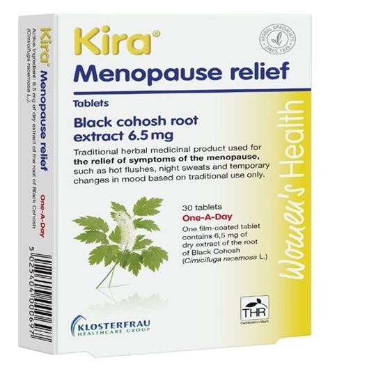 Picture of Kira Menopause Relief Black Cohosh 30 Film Coated Tablets