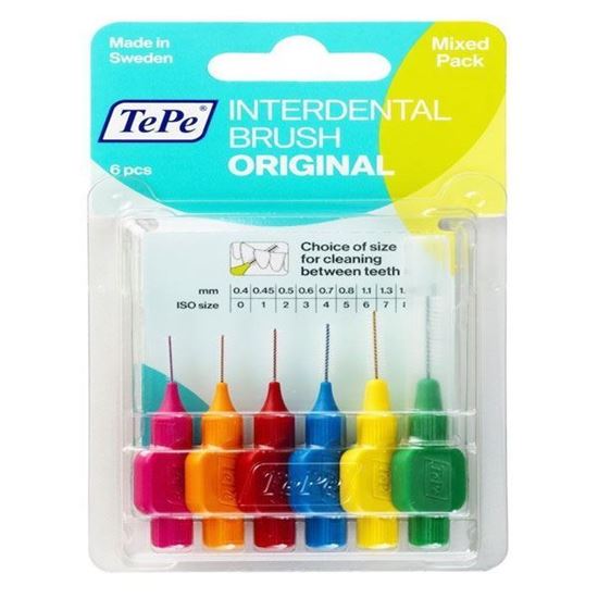 Picture of Tepe Indental Brush Original Mixed Pack of 6