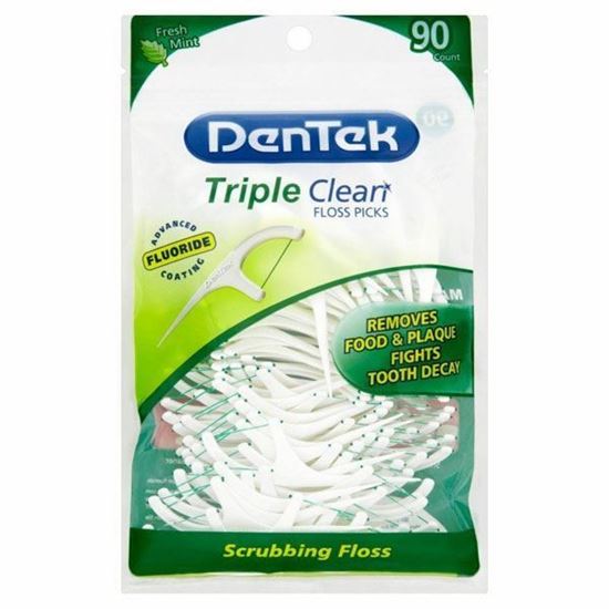 Picture of DenTek Triple Clean Disposable Fresh Mint Flossers - 90