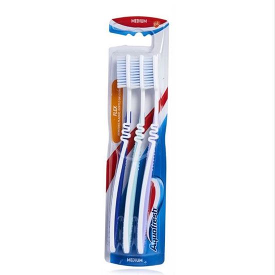 Picture of Aquafresh Triple Pack Medium Flex Toothbrush - 3 in a Pack