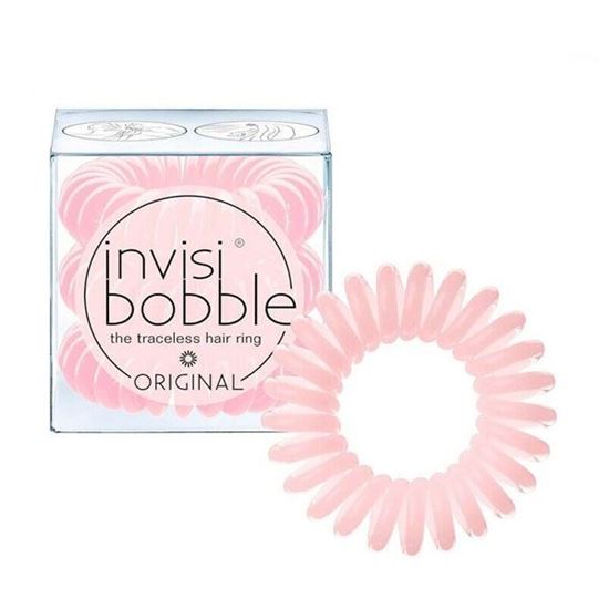 Picture of Invisibobble Original Traceless Spiral Hair Ties - Pack of 3 Blush Hour - Strong Elastic Grip Coil Hair Accessories for Women - No Kink, Non Soaking - Gentle for Girls Teens Toddlers and Thick Hair