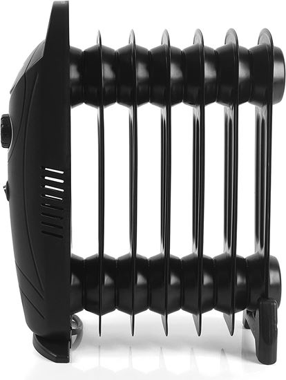 Picture of Mini 7 Fin Oil Filled Portable Electric Radiator, 700 W, Black HY-G1-7