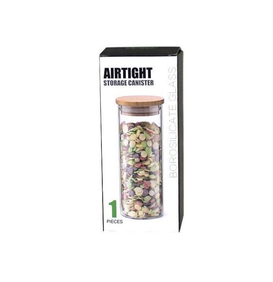 Picture of Aminno 400ml High borosilicate glass sealed storage jar with wooden lid