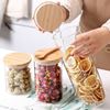 Picture of Aminno 500ml High borosilicate glass sealed storage jar with wooden lid