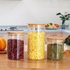 Picture of Aminno 1800ml High borosilicate glass sealed storage jar with wooden lid