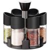 Picture of Aminno Kitchen 7pcs Set 100 ml condiments with stand glass seasoning jar vertical rotating seasoning bottle seasoning jar kitchen seasoning box set - copy