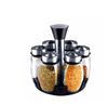 Picture of Aminno 7pcs Set 6 x 120 ml condiments with stand glass seasoning jar