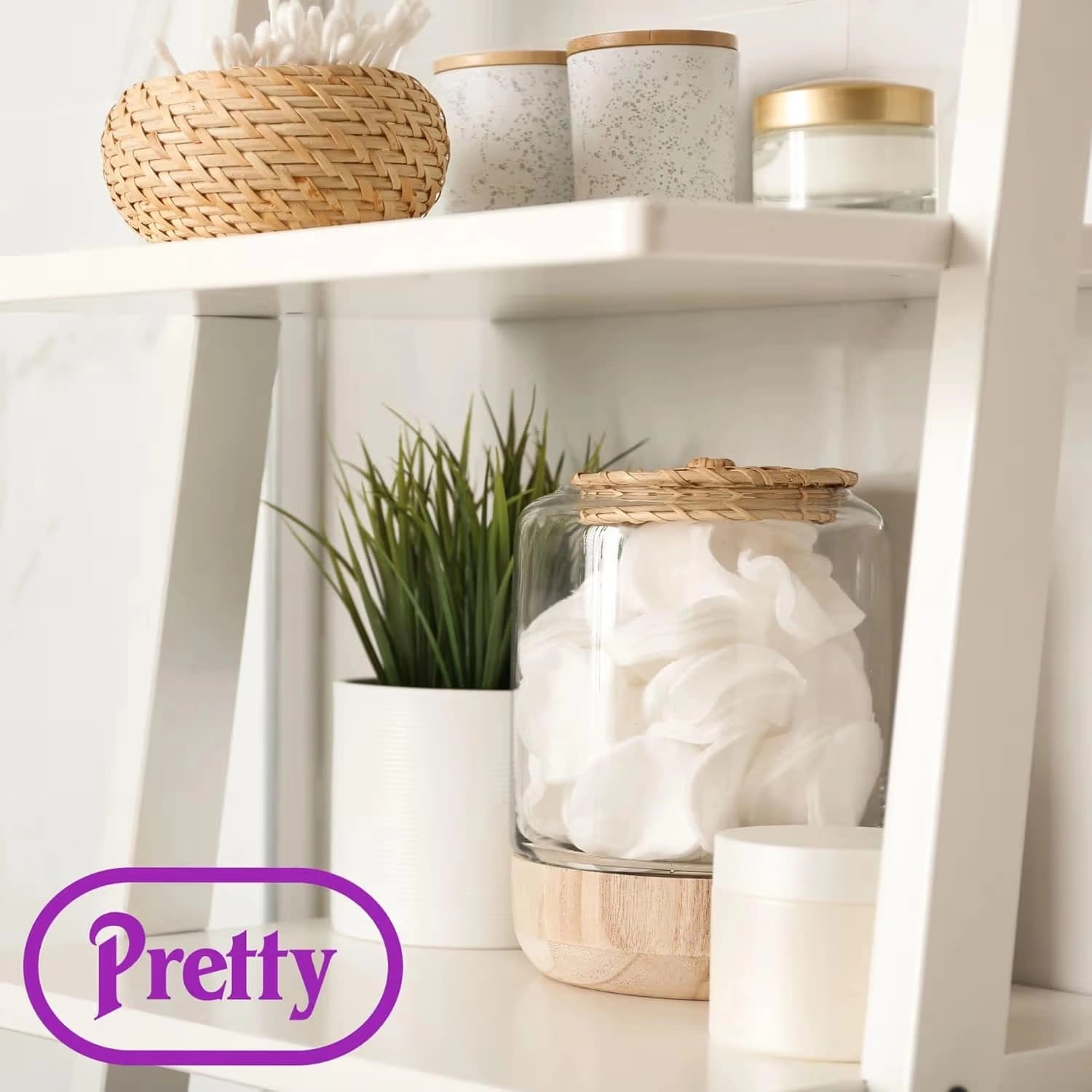 Pretty 50 large oval cotton cosmetic pads
