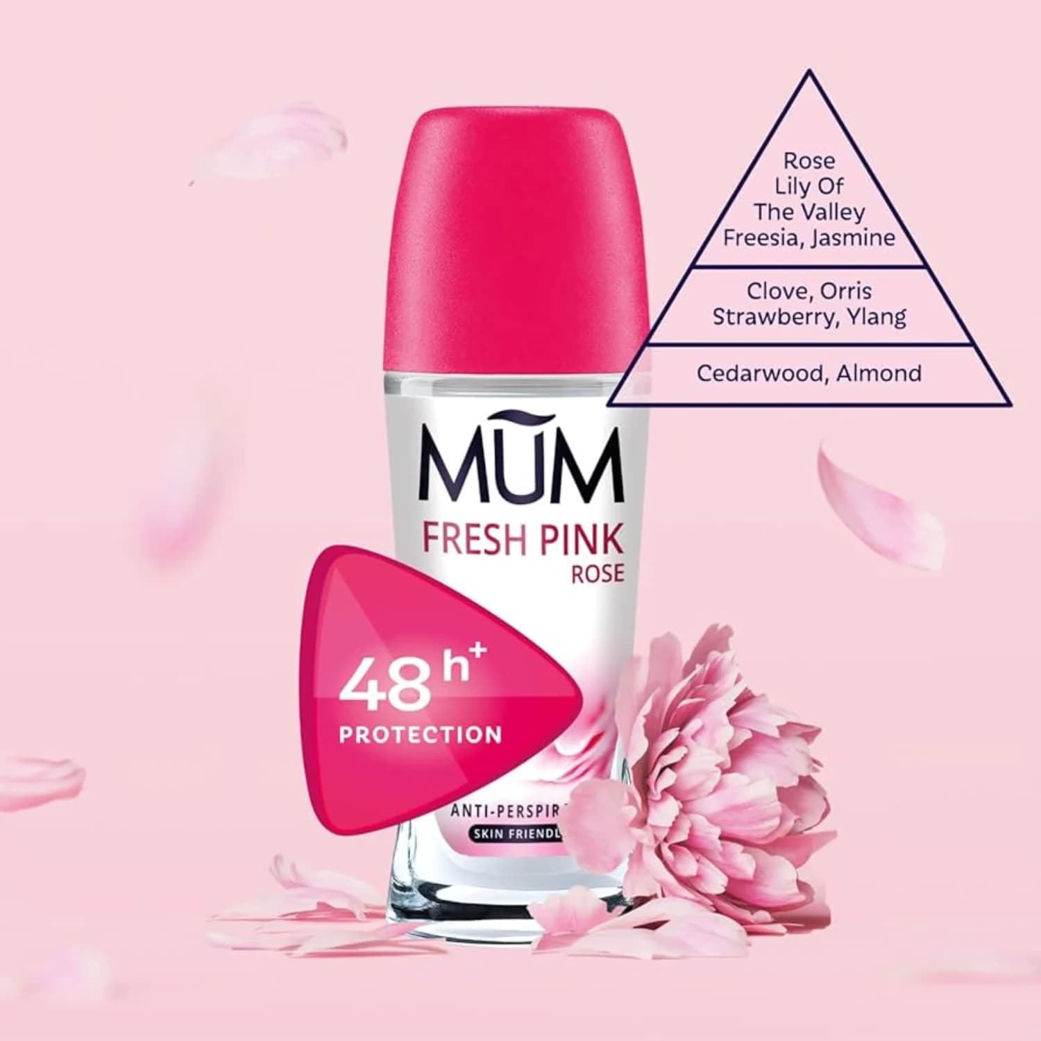 Mum Deodorant Roll On Fresh Pink 50ml