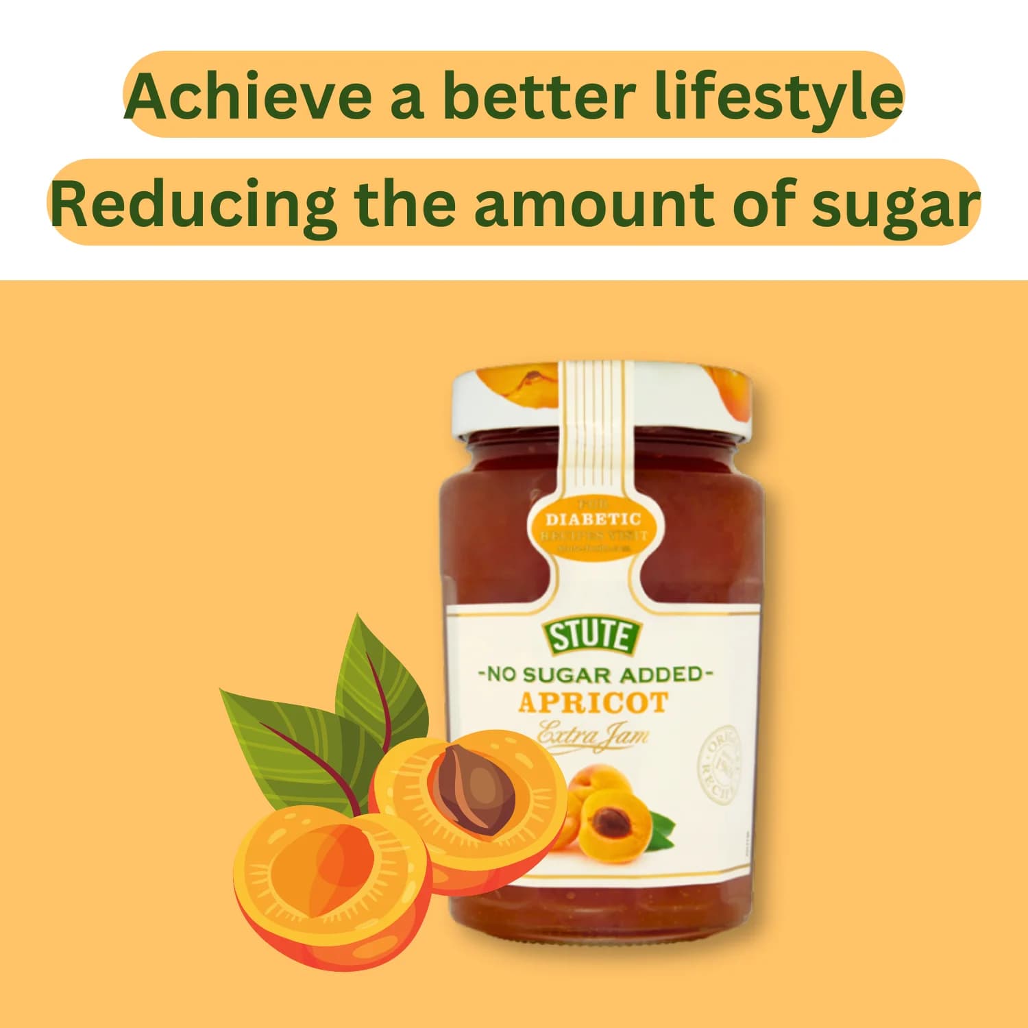 Stute Diabetic Apricot Extra Jam 430g