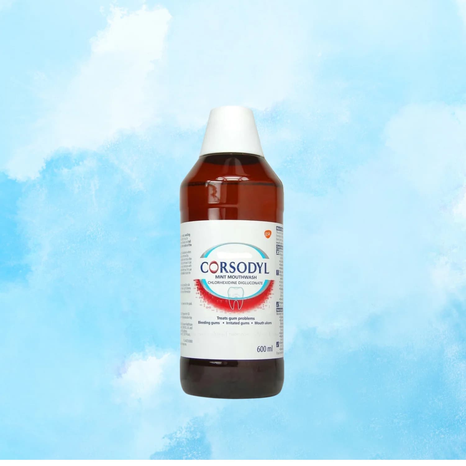 Corsodyl Mouthwash Mint Gums 600ml