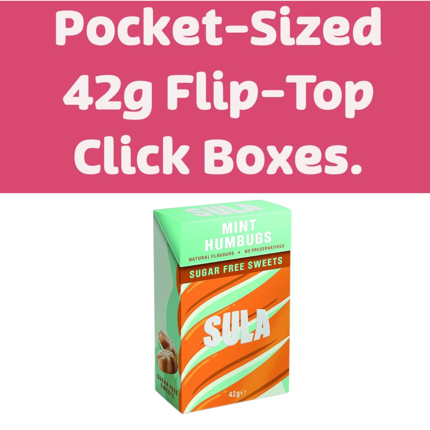 Sula Mint Humbugs Sugar Free Sweets 42g