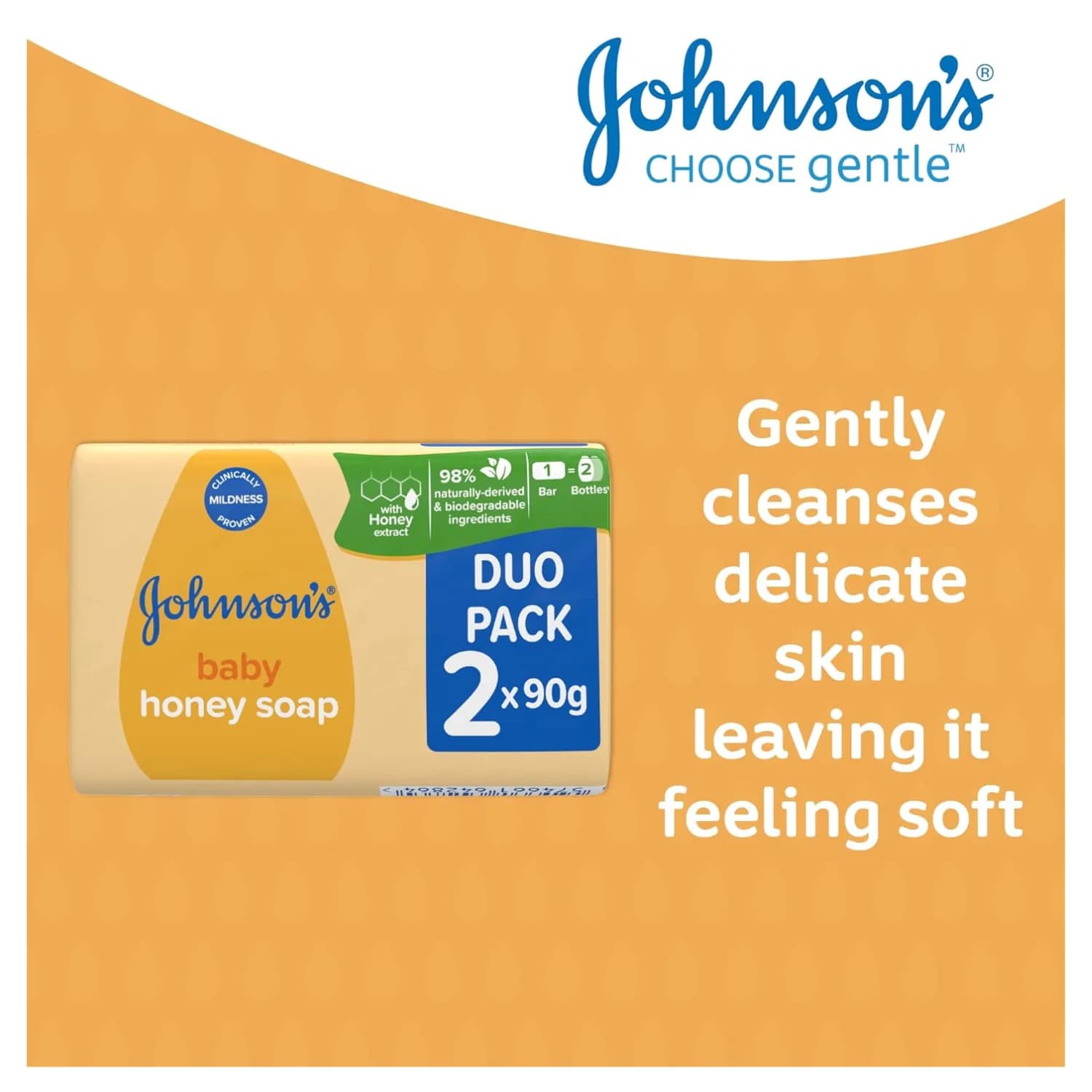 Johnson’s Baby Honey Soap Duo pack 90g