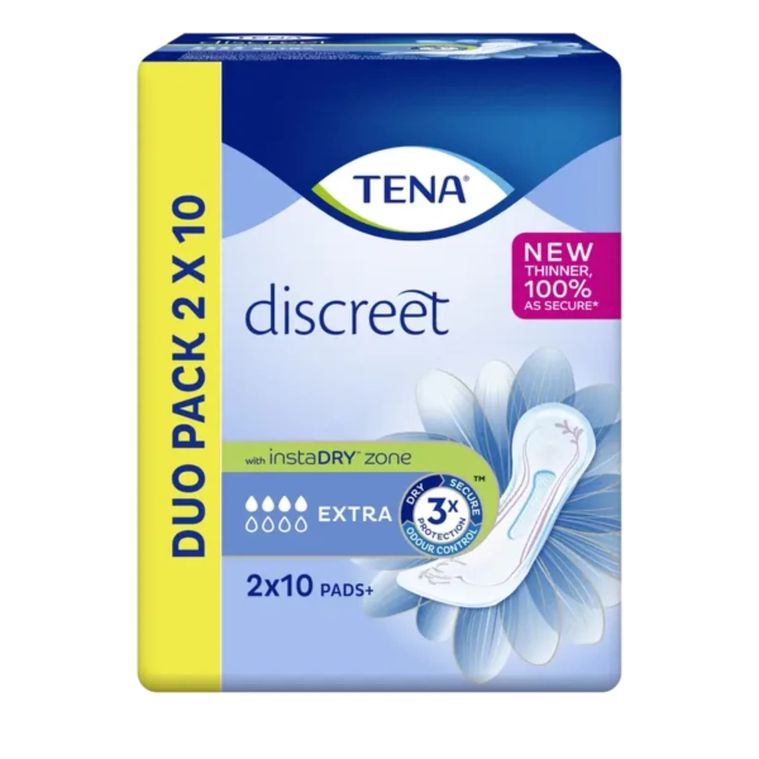 TENA Discreet Extra Pads Duo 2×10 Pack
