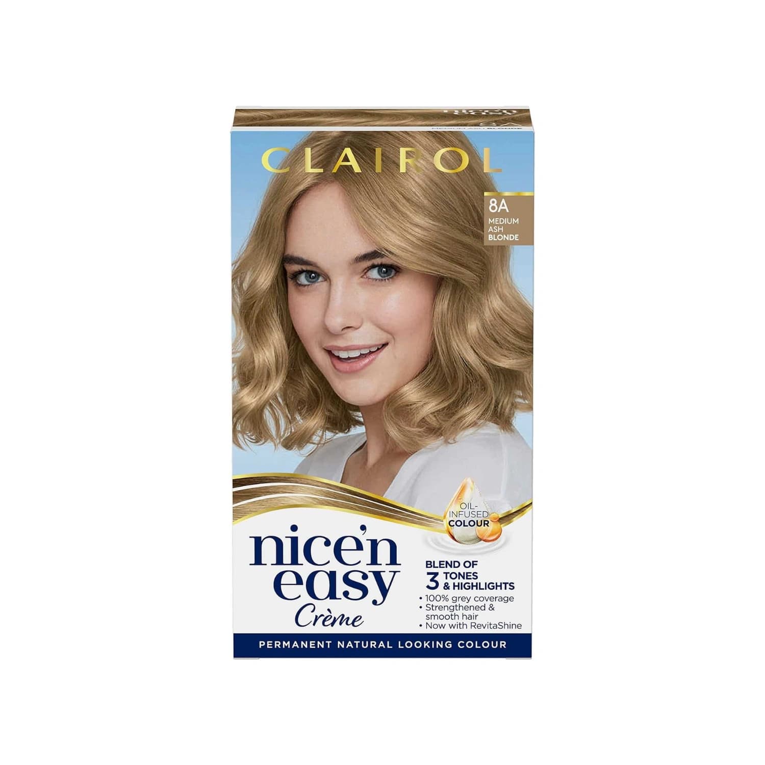Clairol Nice’n Easy Hair Dye 8A Medium Ash Blonde