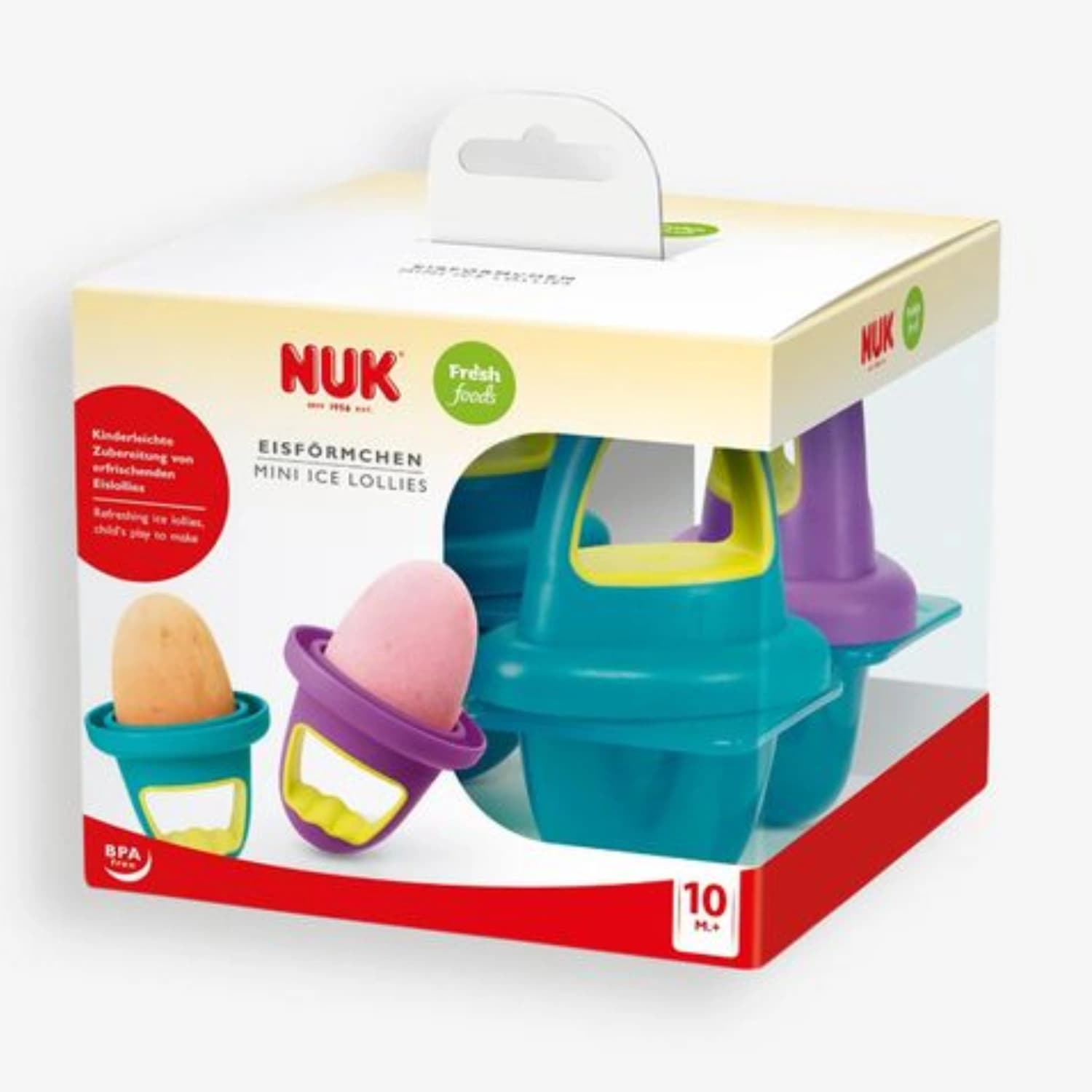 NUK Mini Ice Lolly Moulds | Great for Teething | 4 Count