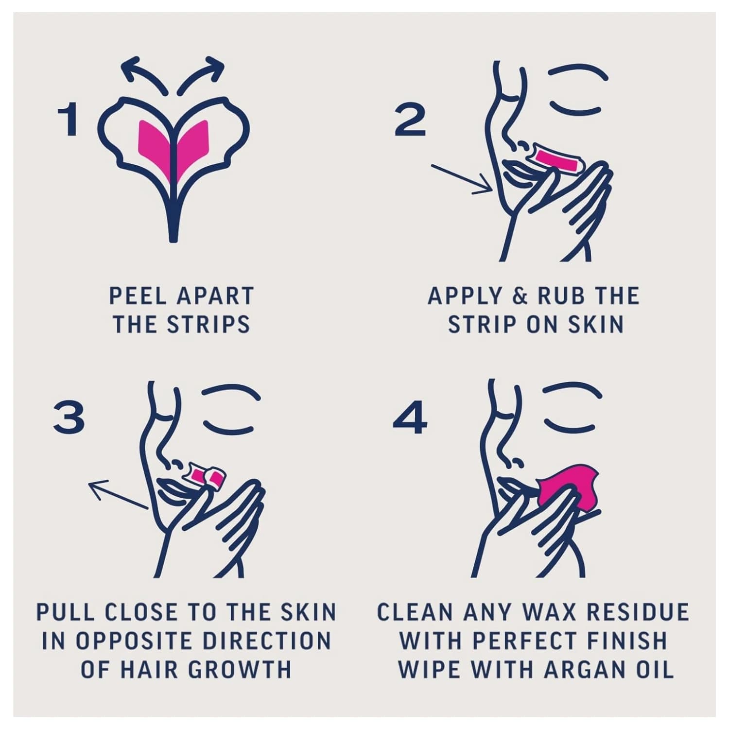 Veet Expert Wax Strips Face Sensitive Skin Hair Removal – 20s