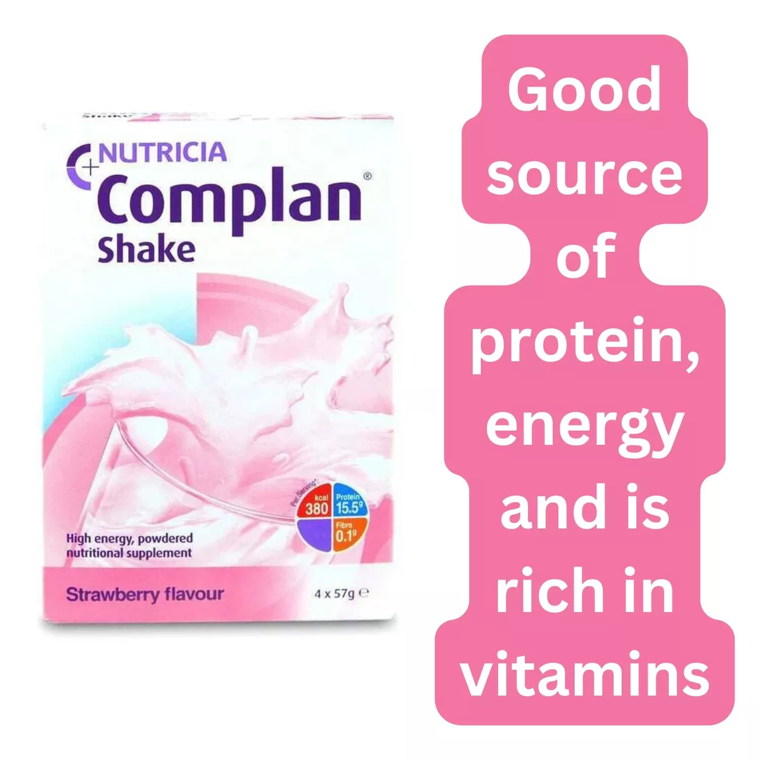 Complan Strawberry Shake, 4x57g