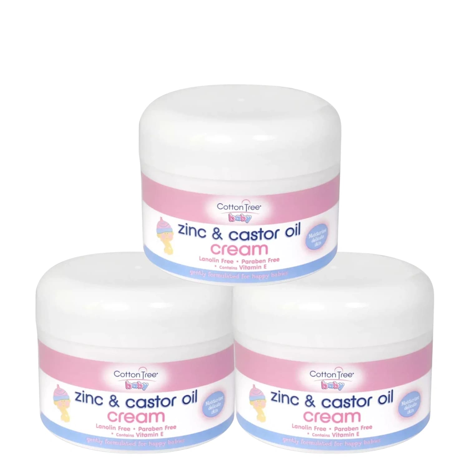 Nuage Zinc And Castor Oil Cream 200ml- Pack 3