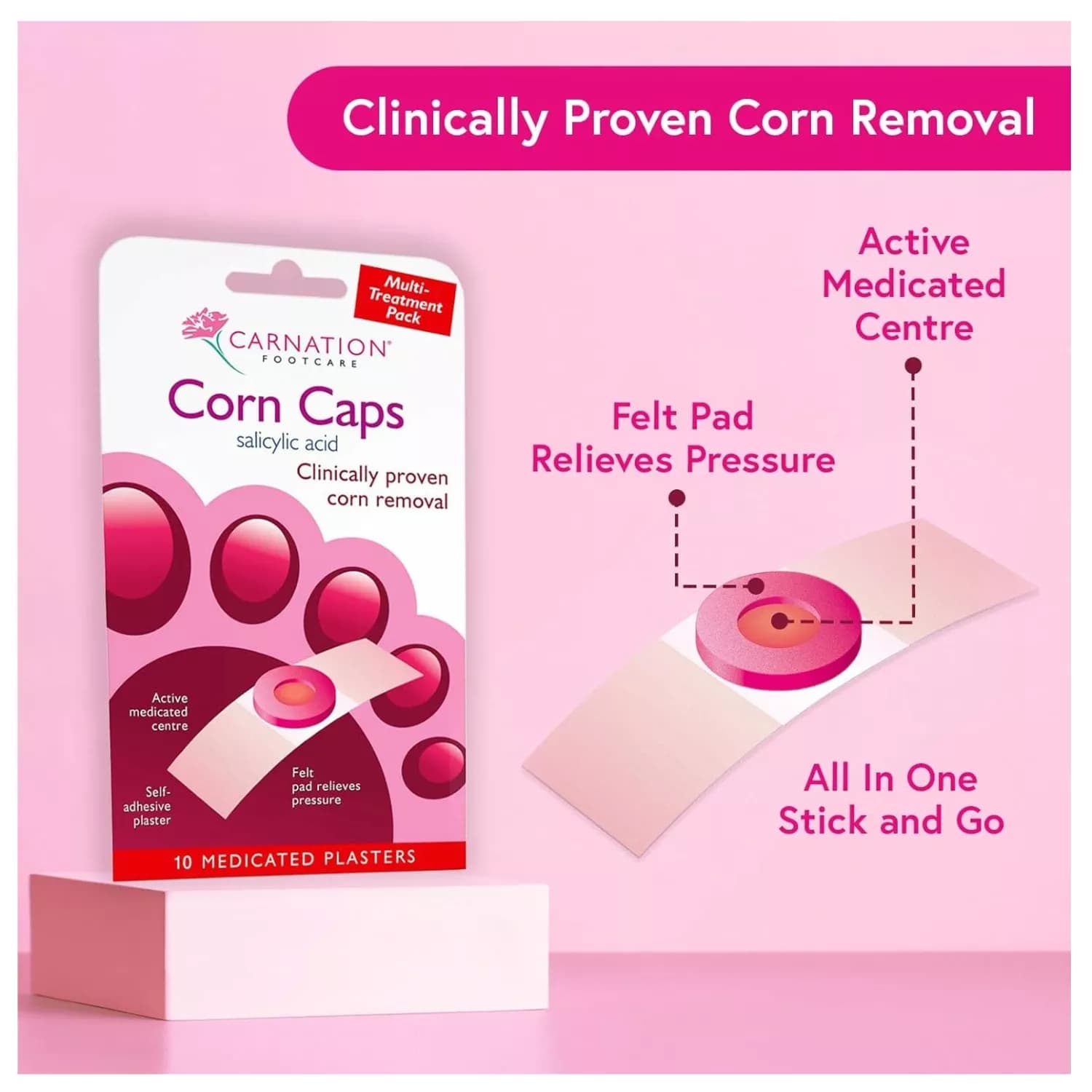 Carnation Footcare Corn Caps 10