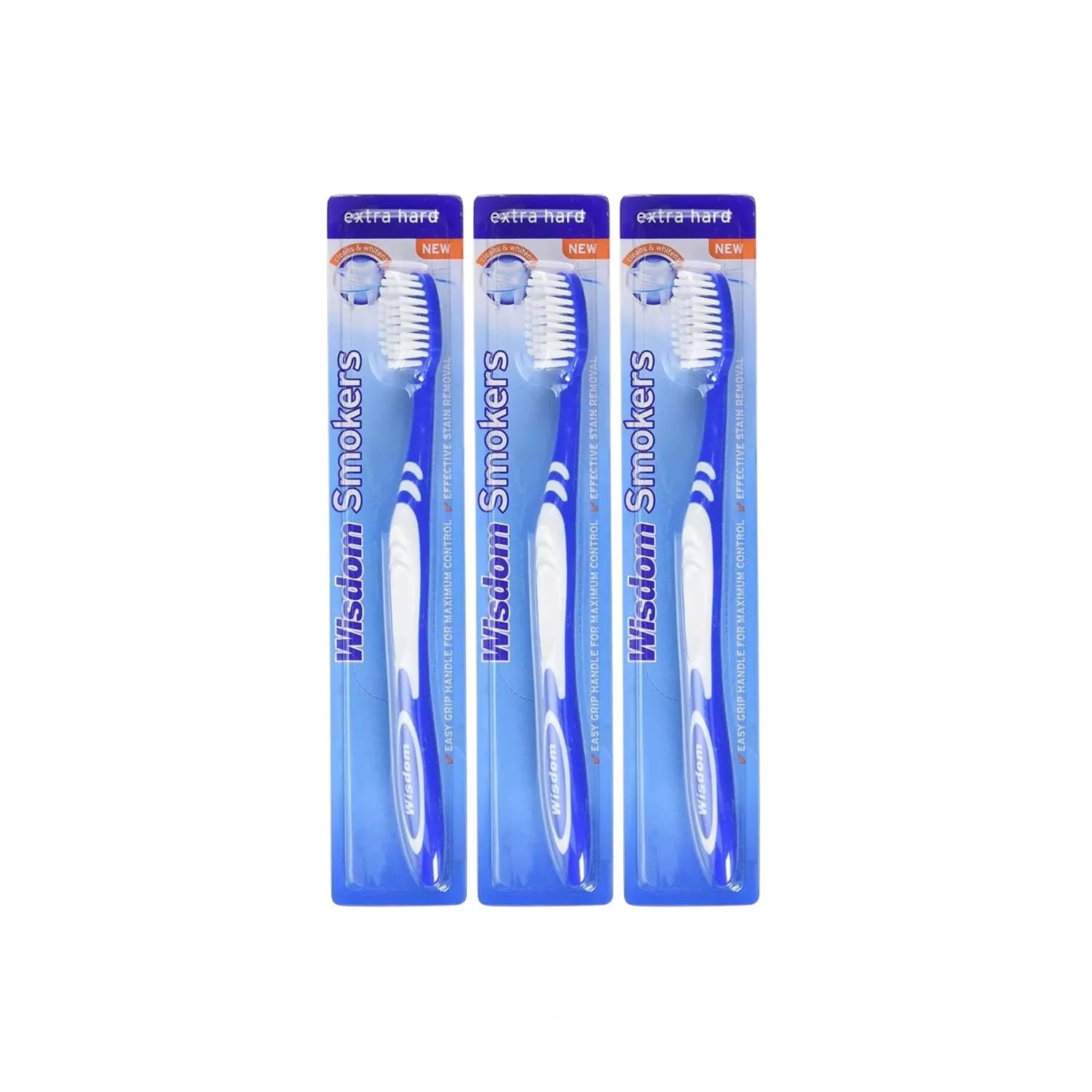 3x Wisdom Smokers Extra Hard Toothbrush