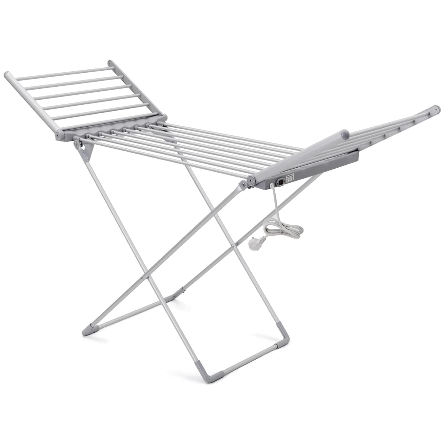 Kemket Electric Heated Clothes Dryer Foldable & Adjustable Wet Laundry Airer for Indoor (Silver)