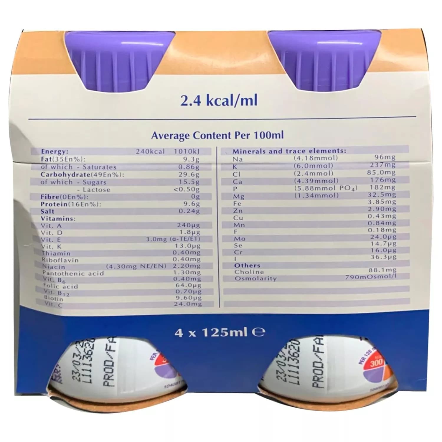 Fortisip Compact Fibre Mocha 4 x 125ml