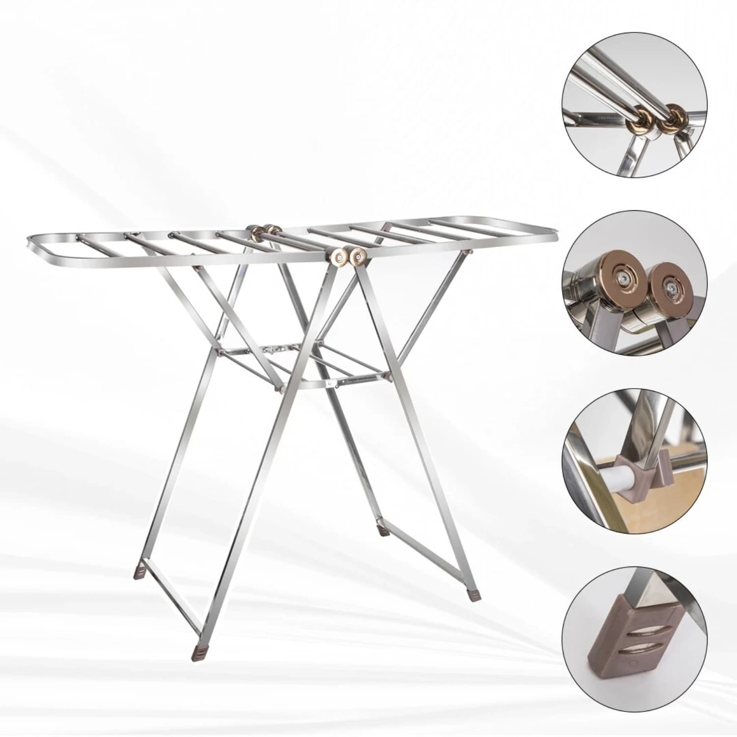 Kemket 2 Level Airie Foldable Clothes Drying Rack With Adjustable Wings
