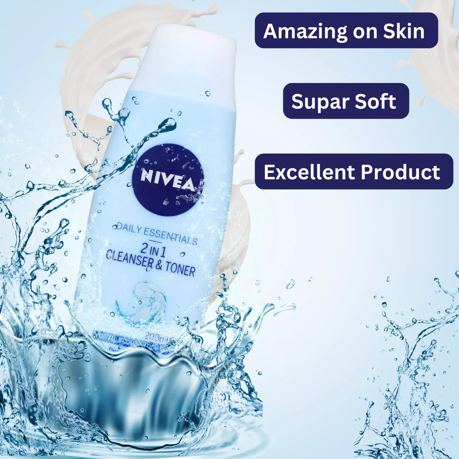 Nivea Refreshing 2 in 1 Milk & Toner 200ml