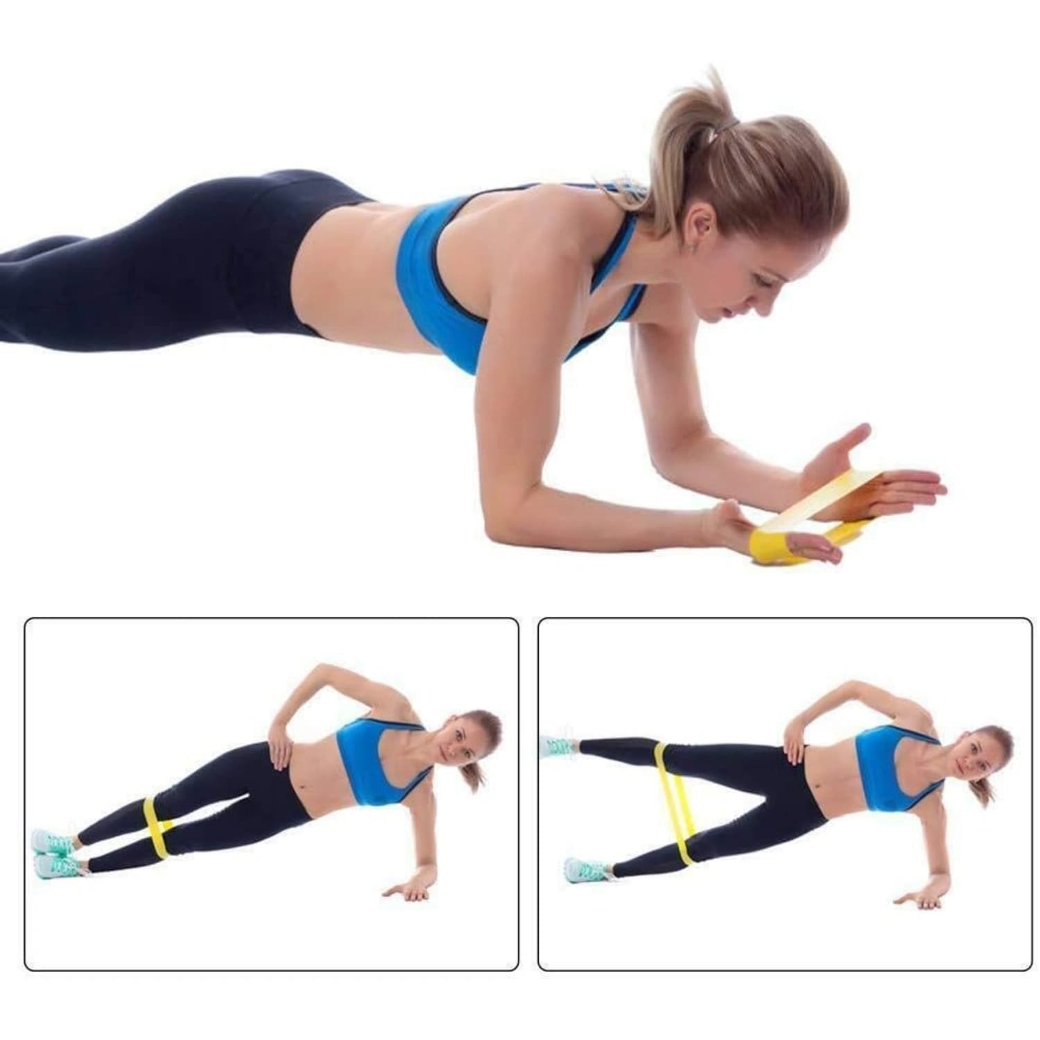 Kemket Exercise Resistance Bands Set of 5 Ideal for Chest, Arm, Leg Exercises & Yoga